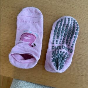 Pure Barre Pink Flamingo Socks